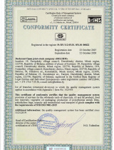 CONFORMITY CERTIFICATE СТБ ISO 9001-2015